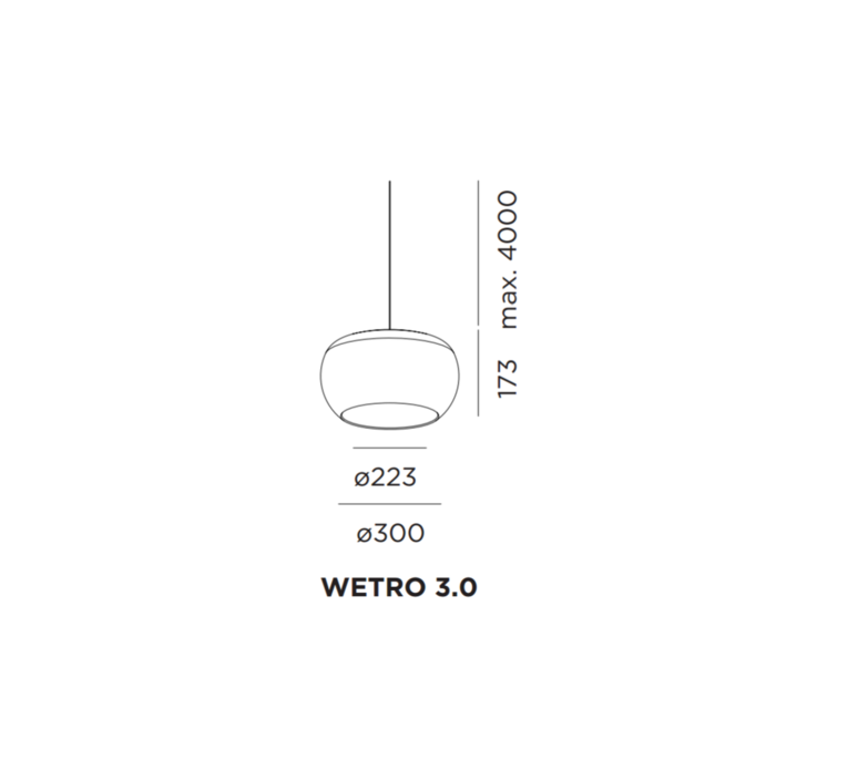 Wetro 3 studio wever ducre suspension pendant light  wever et ducre wetro3noir  design signed 32498 product