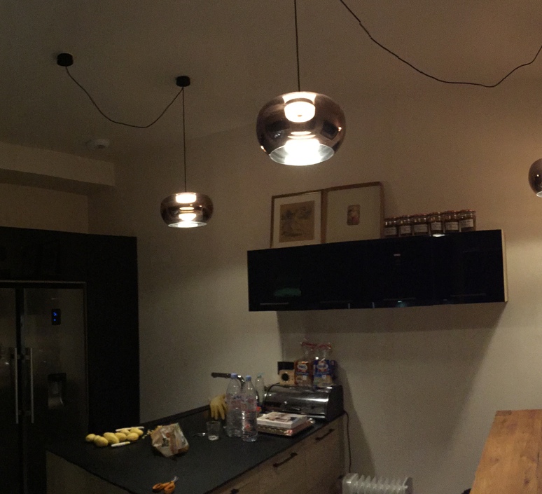 PERMO French Style Glass Pendant Lights Industrial Pendant