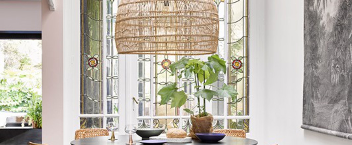 Suspension wicker ball large naturel o80cm h60cm hk living normal