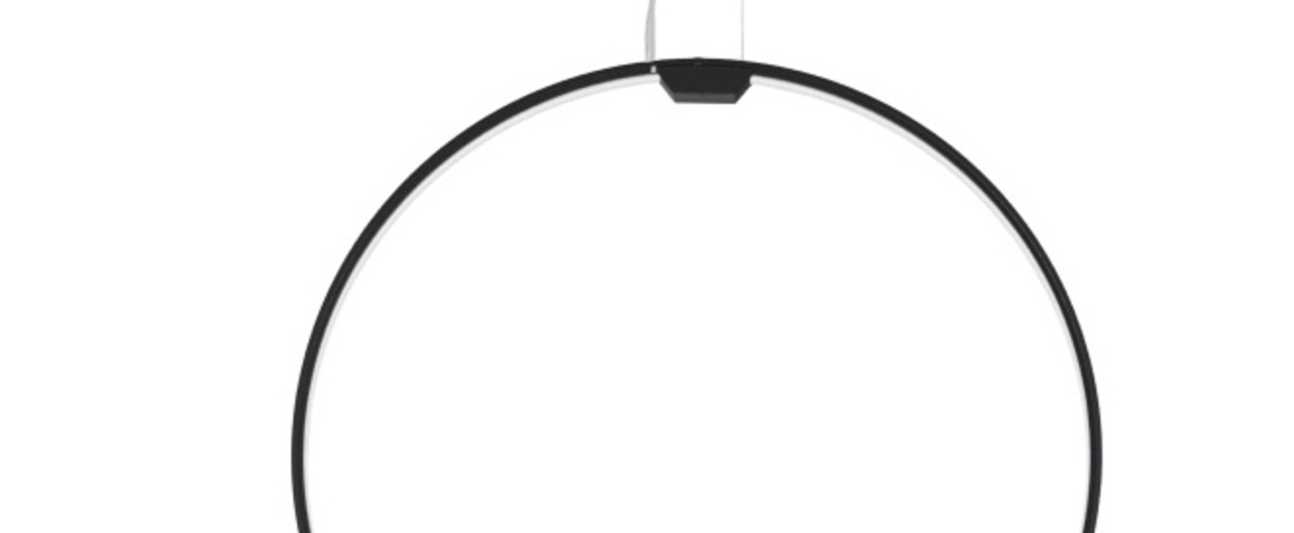 Suspension zero round vertical noir led dim 2700k 4079 lm o98cm h5cm panzeri normal