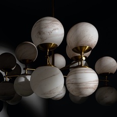 Zodiac studio schwung suspension pendant light  schwung b298 lbb marble  design signed nedgis 149455 thumb