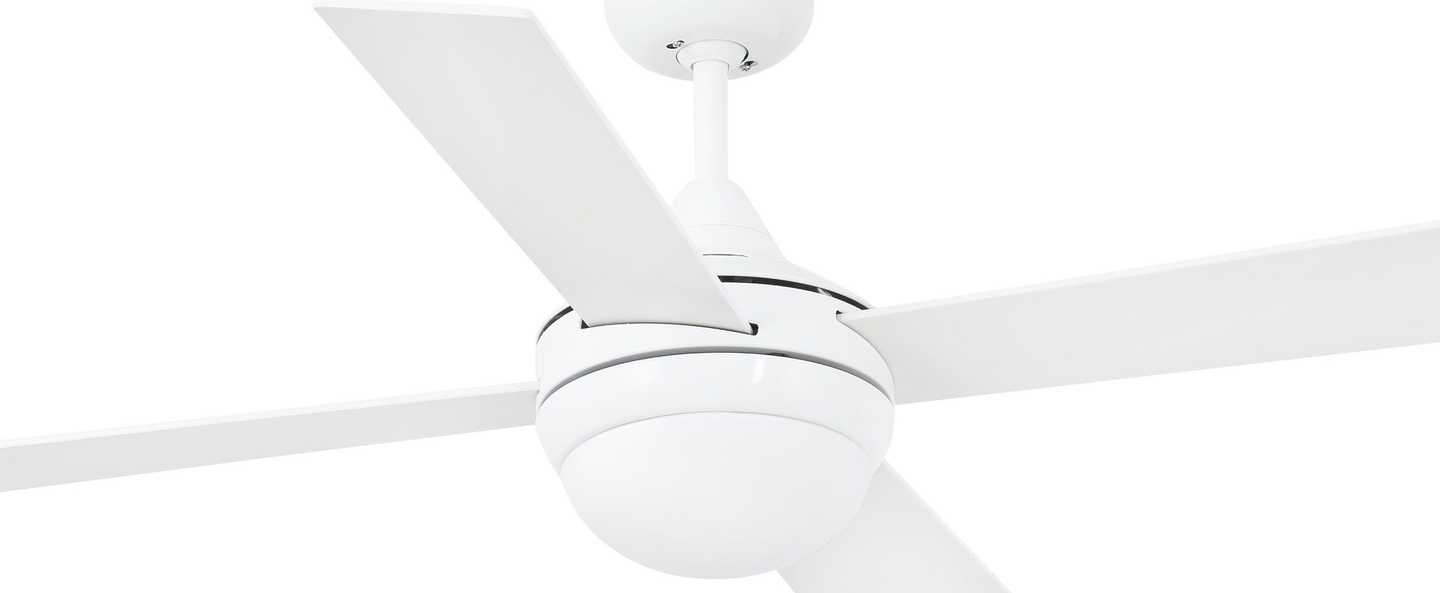 Ventilateur lumineux mini icaria blanc led 2700k 450lm o107cm h40 5cm faro normal