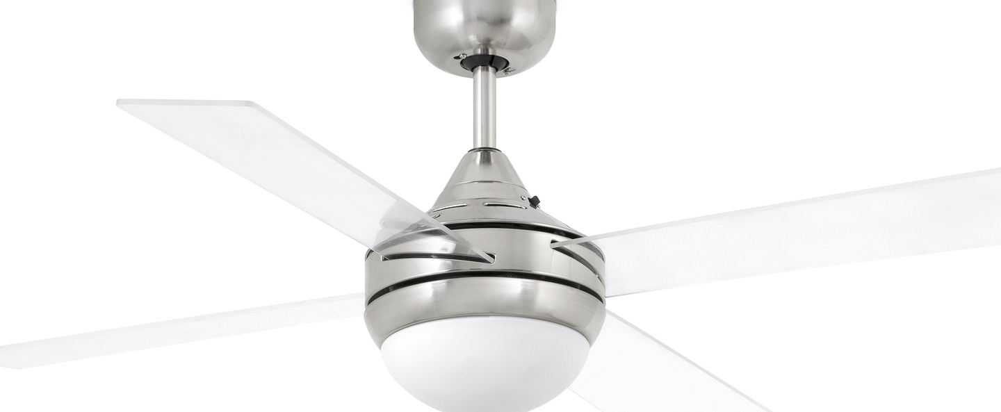 Ventilateur lumineux mini icaria transprent o107cm h40 5cm faro normal