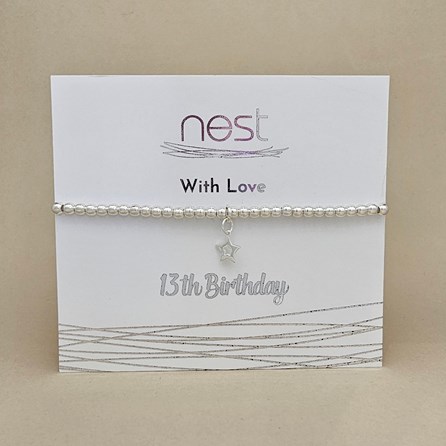 '13th Birthday' Beaded Charm Bracelet '13th Birthday' Beaded Charm Bracelet