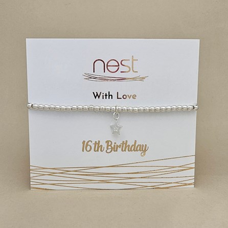 '16th Birthday' Beaded Charm Bracelet '16th Birthday' Beaded Charm Bracelet