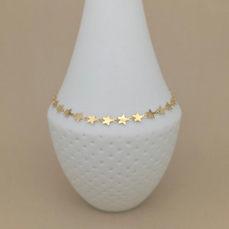 18ct Gold-Plated Flat Star Anklet 18ct Gold-Plated Flat Star Anklet