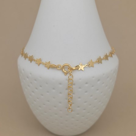 18ct Gold-Plated Flat Star Anklet 18ct Gold-Plated Flat Star Anklet