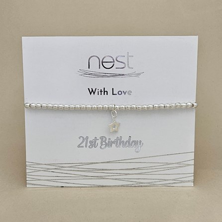 '21st Birthday' Beaded Charm Bracelet '21st Birthday' Beaded Charm Bracelet