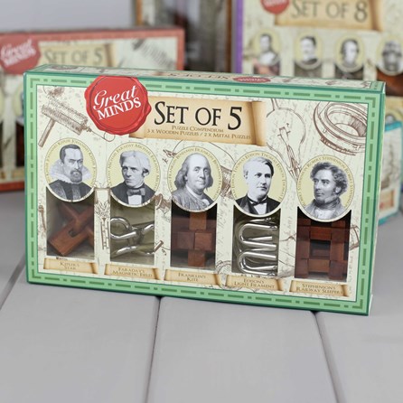 Set Of Five Puzzles Based On Great Minds Set Of Five Puzzles Based On Great Minds