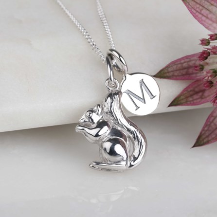 Personalised Squirrel Necklace Personalised Squirrel Necklace Silver