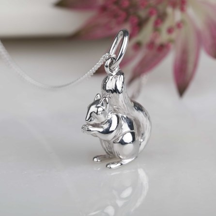 Personalised Squirrel Necklace Personalised Squirrel Necklace Silver