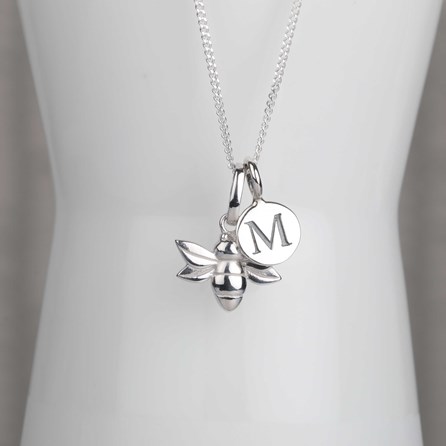 Personalised Baby Bee Necklace Personalised Baby Bee Necklace Silver