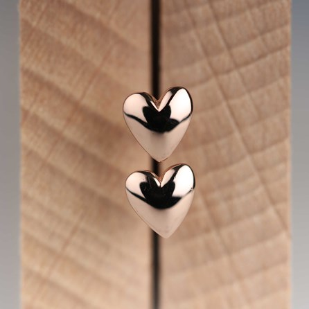 Devotion Heart Stud Earrings Devotion Heart Stud Earrings Rose Gold