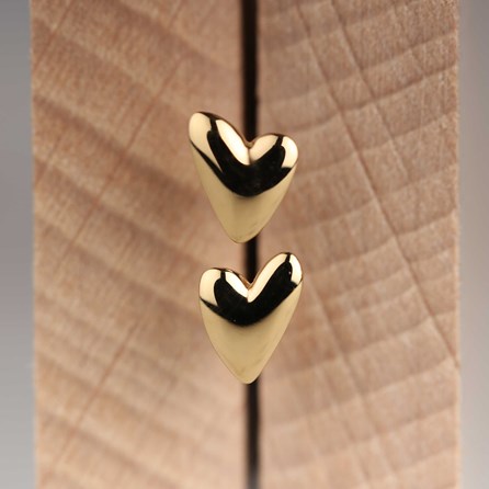 Devotion Heart Stud Earrings Devotion Heart Stud Earrings Gold
