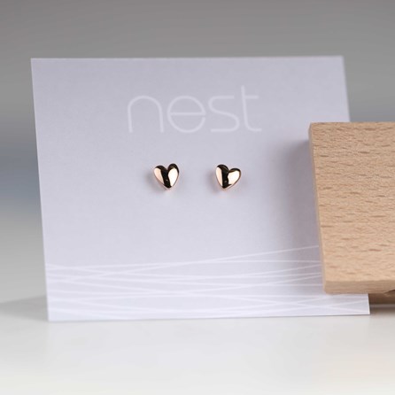 Devotion Heart Stud Earrings Devotion Heart Stud Earrings Rose Gold
