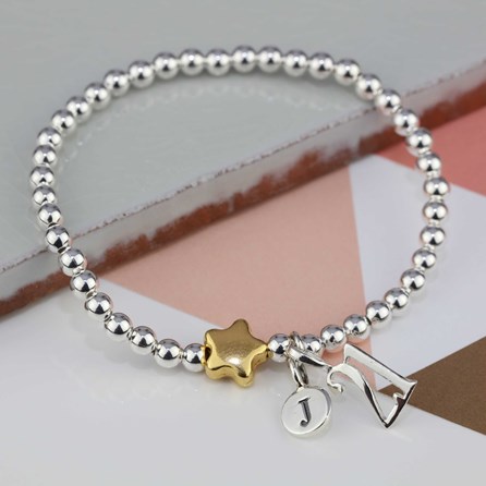 Personalised Jess Gold Plated Star Bracelet Personalised Jess Gold Plated Star Bracelet
