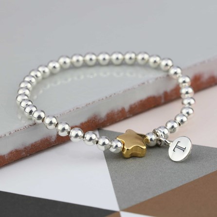 Personalised Tess Gold Plated Star Bracelet Personalised Tess Gold Plated Star Bracelet