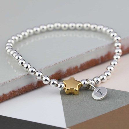 Personalised Jess Gold Plated Star Bracelet Personalised Jess Gold Plated Star Bracelet