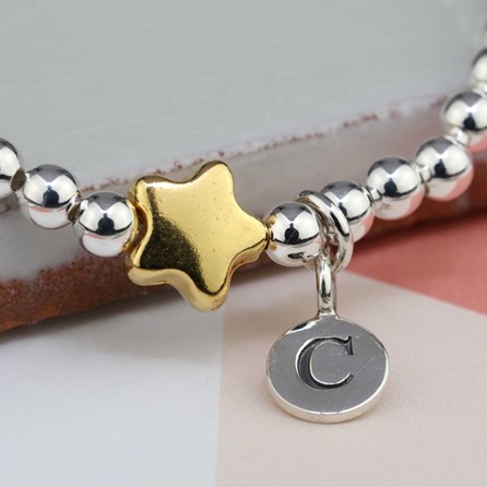 Personalised Jess Gold Plated Star Bracelet Personalised Jess Gold Plated Star Bracelet