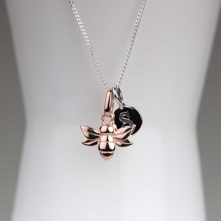 Personalised Baby Bee Necklace Personalised Baby Bee Necklace Rose Gold