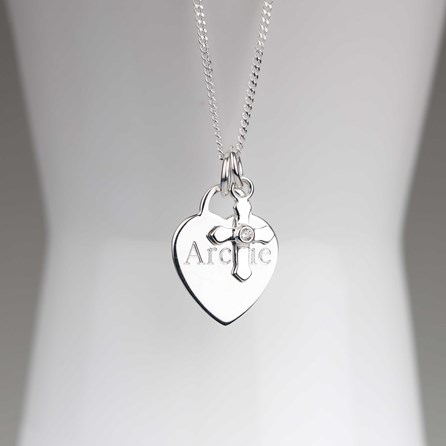 Personalised Child's Christening Cross Necklace Personalised Child's Christening Cross Necklace