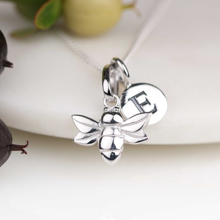 Personalised Baby Bee Necklace Personalised Baby Bee Necklace Silver