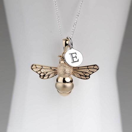 Personalised Queen Bee Necklace Personalised Queen Bee Necklace Gold