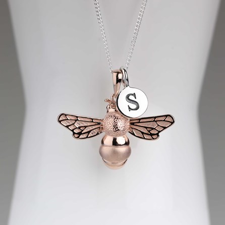 Personalised Queen Bee Necklace Personalised Queen Bee Necklace Rose Gold