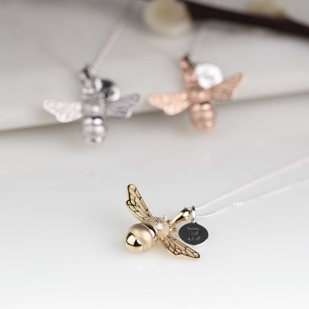 Personalised Queen Bee Necklace Personalised Queen Bee Necklace Gold