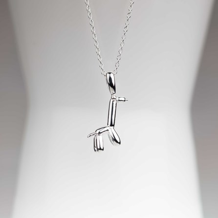 Personalised Silver Balloon Giraffe Pendant Personalised Silver Balloon Giraffe Pendant