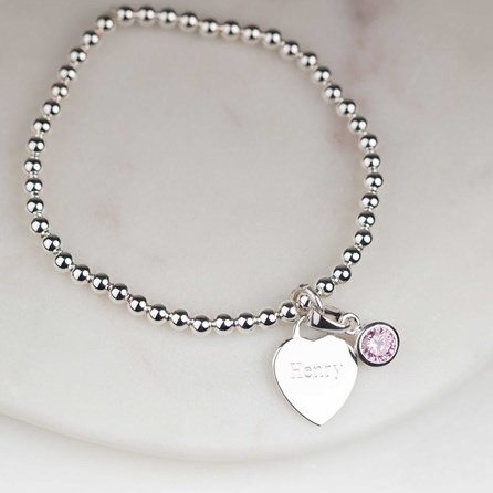 Personalised Children's Birthstone Skinny Bracelet Personalised Children's Birthstone Skinny Bracelet