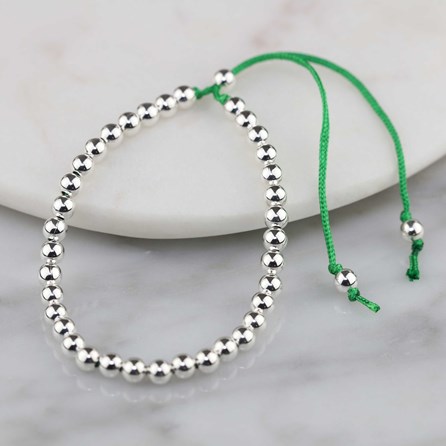 Friendship Bracelet Silver Friendship Bracelets Emerald Green