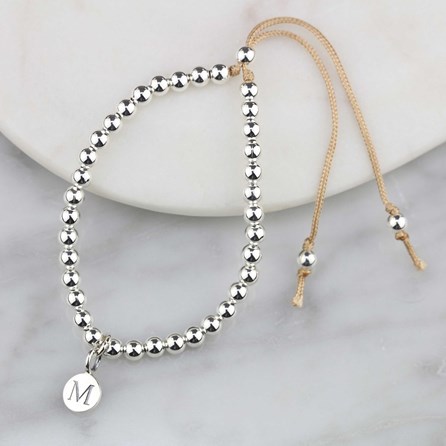 Personalised Friendship Bracelet Personalised Silver Friendship Bracelet Caramel