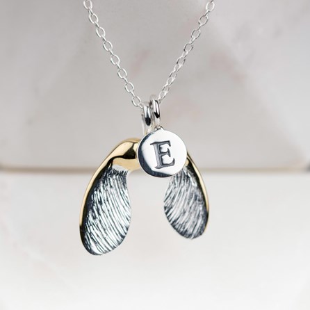 Personalised Sterling Silver Sycamore Seed Pendant Personalised Sterling Silver Sycamore Seed Pendant