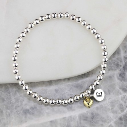 Personalised Mia Gold Plated Heart Bracelet Personalised Mia Gold Plated Heart Bracelet