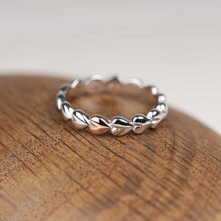 Solid Silver Interlocking Heart Ring Solid Silver Interlocking Heart Ring
