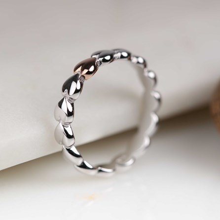 Solid Silver Interlocking Heart Ring Solid Silver Interlocking Heart Ring