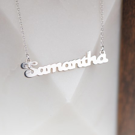 Personalised Solid Silver Name Necklace Personalised Solid Silver Name Necklace