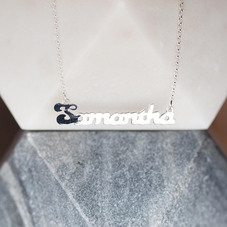 Personalised Solid Silver Name Necklace Personalised Solid Silver Name Necklace