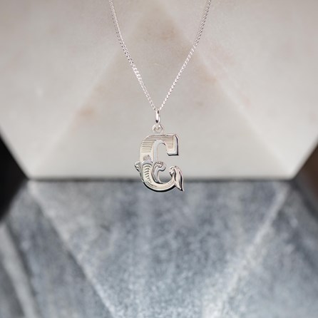 Solid Silver 'Circus' Letter Charm Necklace Solid Silver 'Circus' Letter Charm Necklace