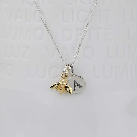 Personalised Miniature Gold Bee Necklace Personalised Miniature Gold Bee Necklace