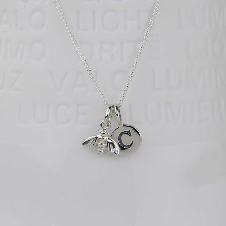 Personalised Miniature Silver Bee Necklace Personalised Miniature Silver Bee Necklace