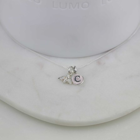 Personalised Miniature Silver Bee Necklace Personalised Miniature Silver Bee Necklace