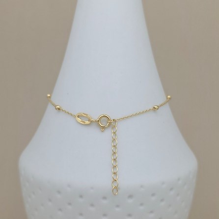24ct Gold-Plated Trace and Bead Satellite Bracelet