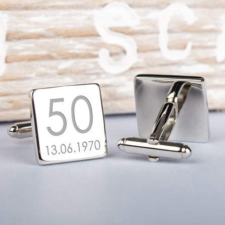 Personalised Wedding Anniversay Cufflinks Personalised Wedding Anniversay Cufflinks