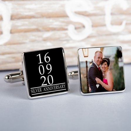 Personalised Photo And Date Cufflinks Personalised Photo And Date Cufflinks