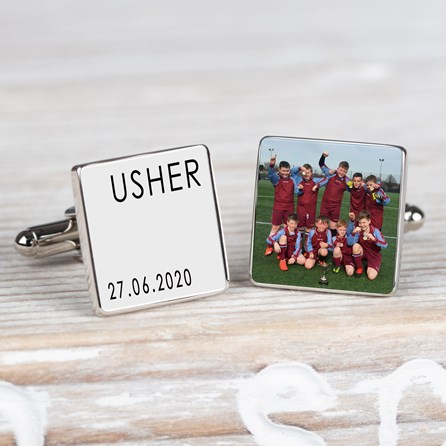Personalised Wedding Party Photo Cufflinks Personalised Wedding Party Photo Cufflinks