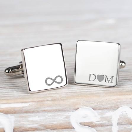 Personalised Silver 'Our Initials' Cufflinks Personalised Silver 'Our Initials' Cufflinks