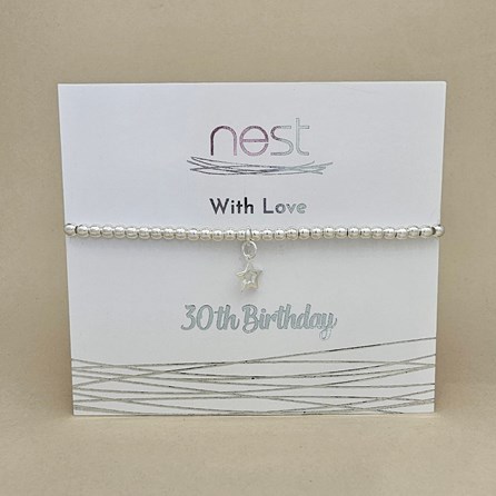 '30th Birthday' Beaded Charm Bracelet '30th Birthday' Beaded Charm Bracelet