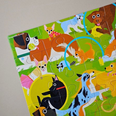 36pc Floor Jigsaw Puzzle - Playful Pups 36pc Floor Jigsaw Puzzle - Playful Pups